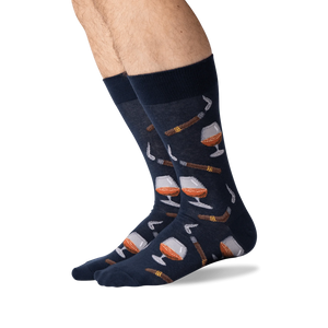 Flat lay image showing all three colors of the Cognac and Cigars socks together.