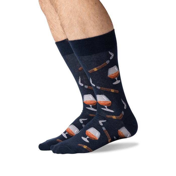 Flat lay image showing all three colors of the Cognac and Cigars socks together.