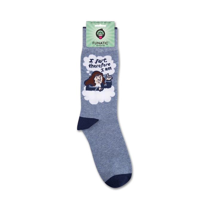 Product shot showing the socks folded on a card with product details