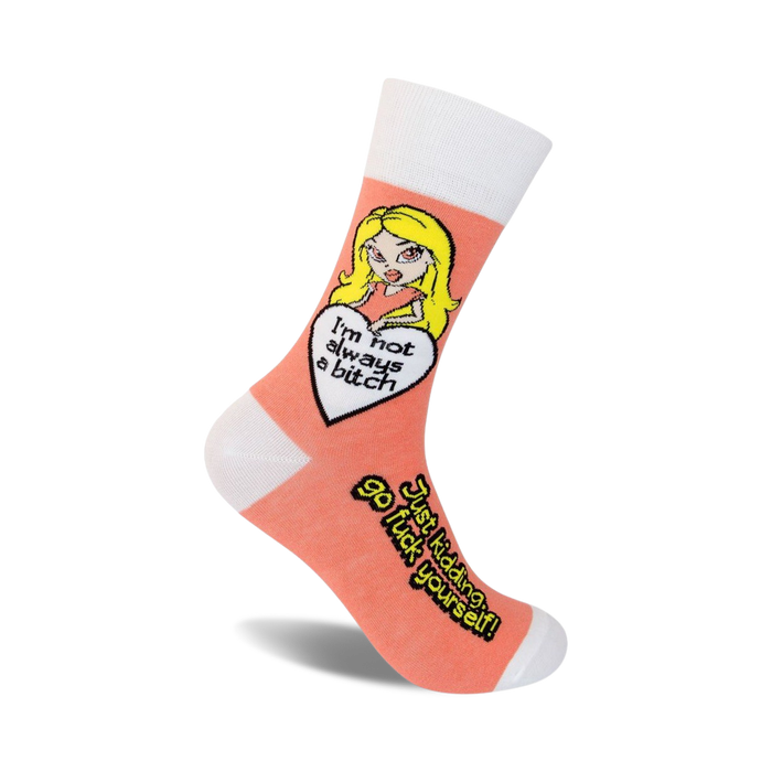 women's crew socks featuring 
