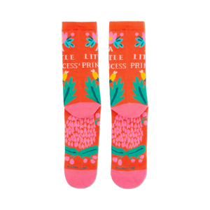 Back view of the 'A Little Princess' socks, showcasing the design details on the heel and toe.