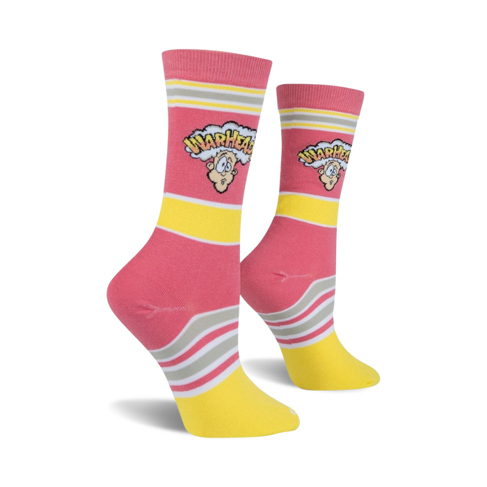 Lifestyle shot showing a person wearing the Warheads socks.