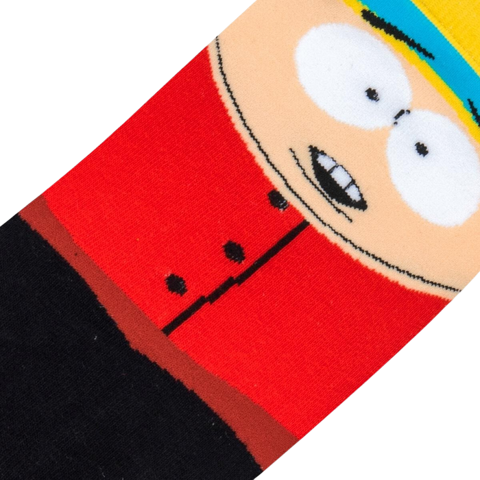Detailed close-up shot of Stan's face on one of the socks.