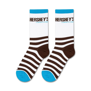 Flatlay product shot showing two pairs of Hershey's Cookies 'n' Creme socks.