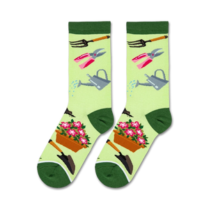 Close-up studio shot of a pair of Gardening socks showcasing the design details.