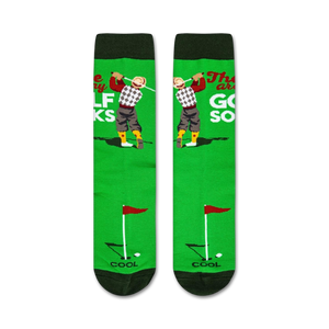 Close-up view of 'These Are My Golf Socks' showing the full sock design.