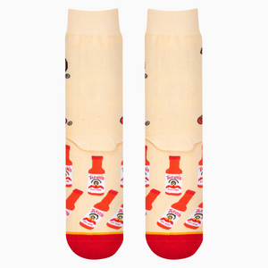 Lifestyle shot showcasing the Tapatio socks on a person's feet, highlighting how the socks look when worn.