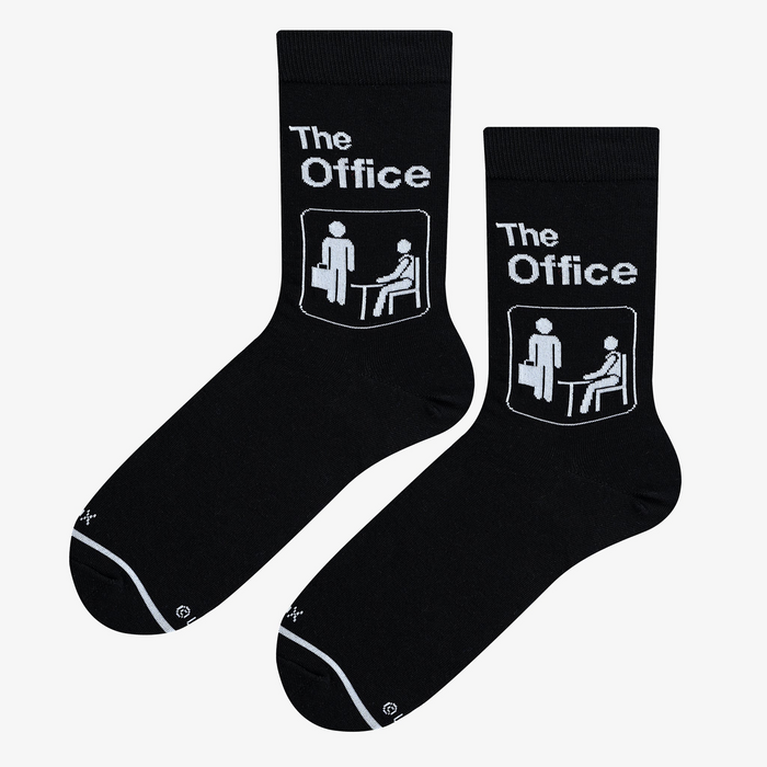 Lifestyle shot showing the socks on a person's feet, emphasizing comfort and style.