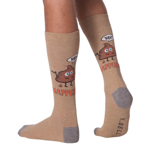 Lifestyle shot showing the socks on a person's legs, demonstrating how they look when worn.
