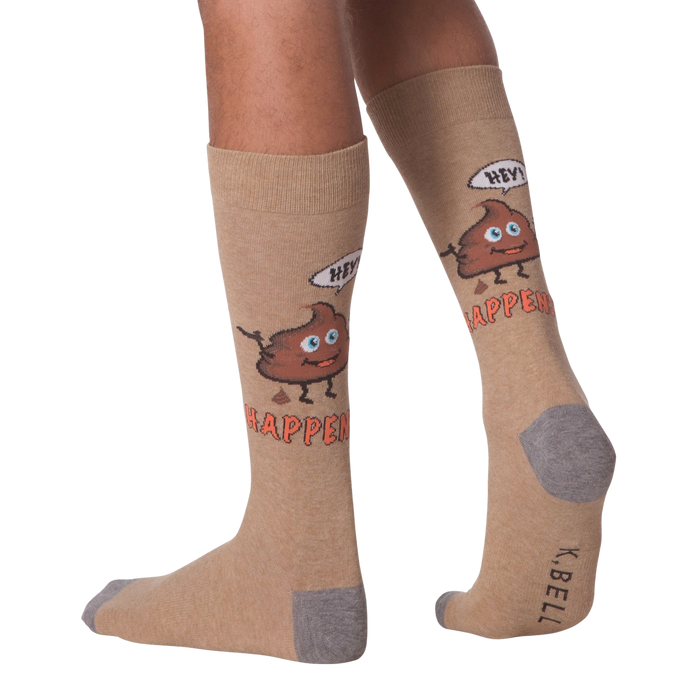Lifestyle shot showing the socks on a person's legs, demonstrating how they look when worn.