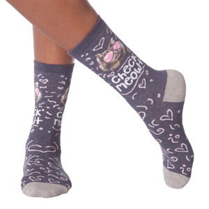 Lifestyle shot showing the socks on a person's legs.