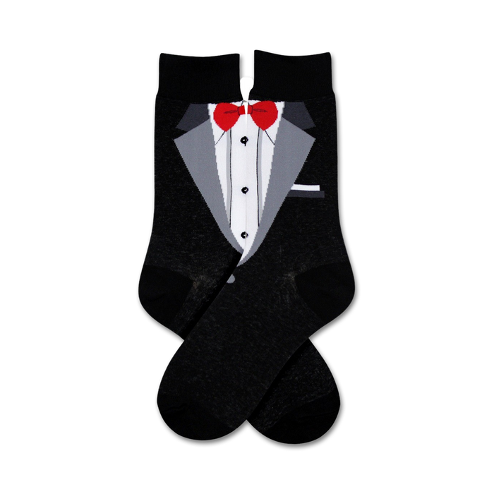  mens crew tuxedo pattern socks. perfect wedding attire.    }}