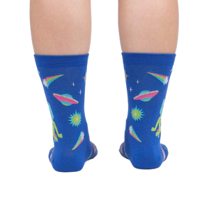 Back view of the socks, showcasing the design on the back of the socks.
