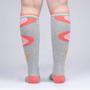 Back view of the 'It's Magic' socks, showcasing the complete design on the back of the legs.