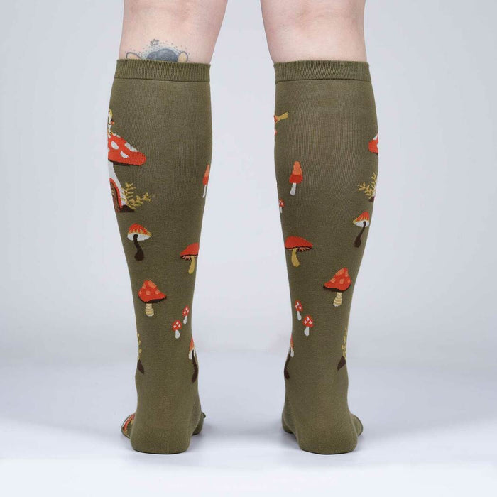Rear view of the socks, highlighting the design on the back of the legs.