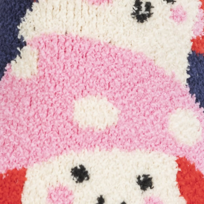 Close-up detail shot of the mushroom pattern, emphasizing the texture and colors.