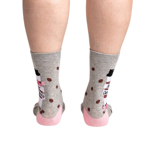 Rear view of the socks, highlighting the design on the back of the heel.