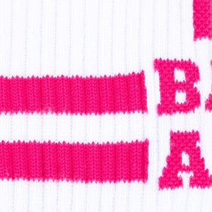 Flat lay of the black Bad Ass Athletic Ribbed socks.