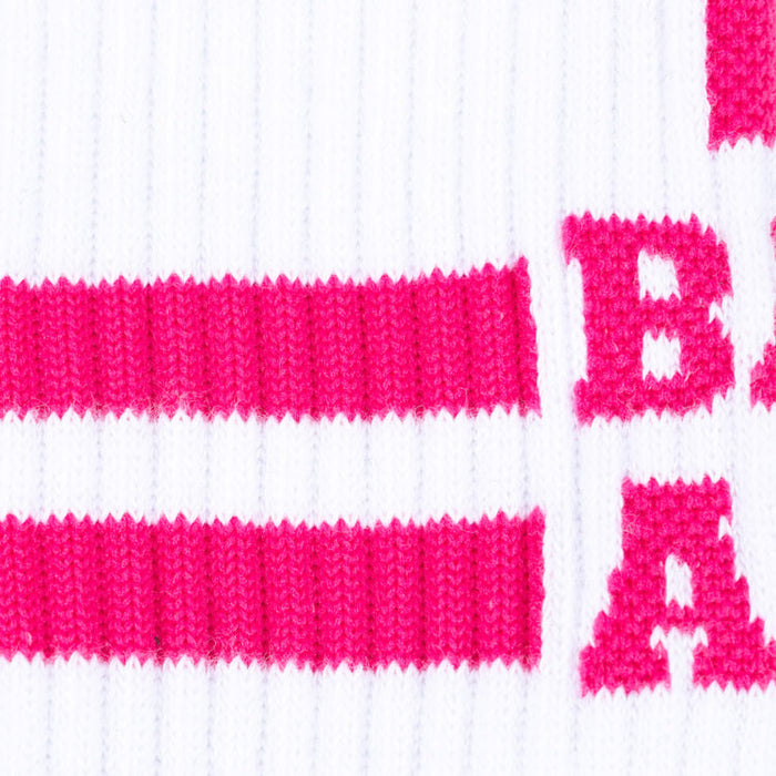 Flat lay of the black Bad Ass Athletic Ribbed socks.