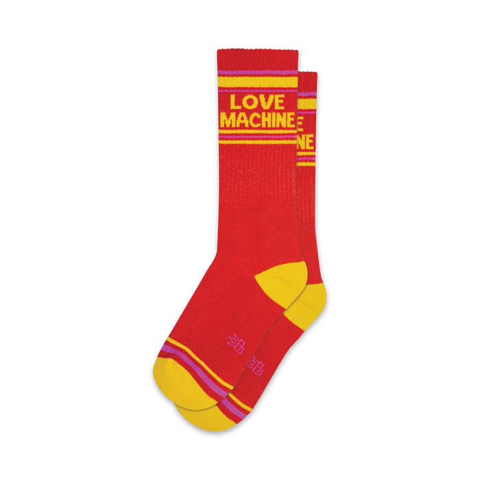 red & yellow socks with 