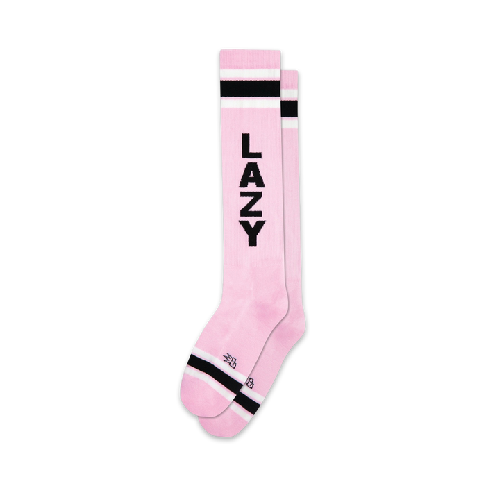 pink knee-high xl socks with 