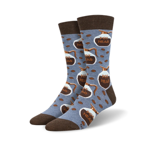 coffee themed crew socks with 
