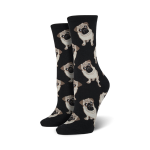 Flat lay showcasing all three colors of the pug socks together.
