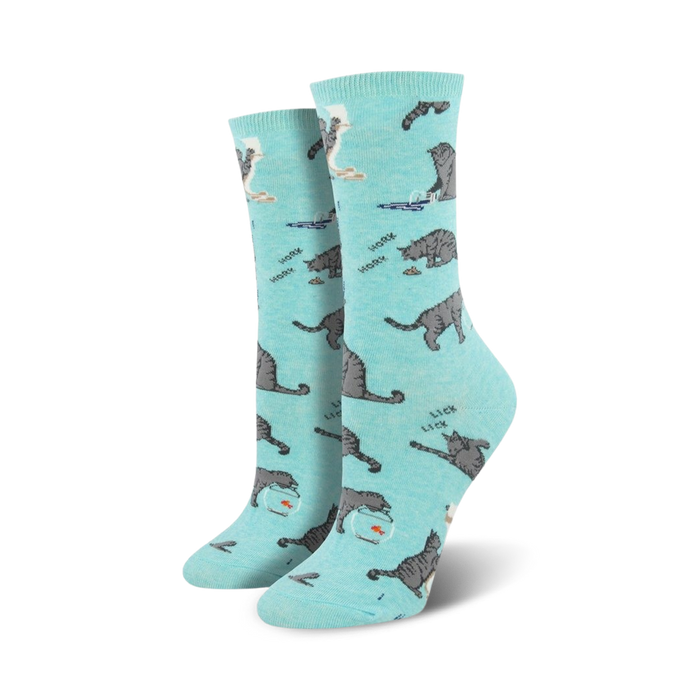 Lifestyle shot of Cativities socks on a woman's feet, showcasing the socks in their natural setting.