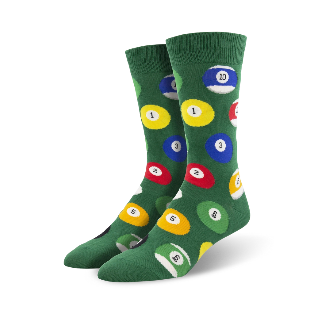 Billiard Balls Mens Billiard Crew Socks Sockologie