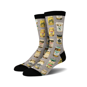 Flat lay product shot of the Pickle Jars socks.