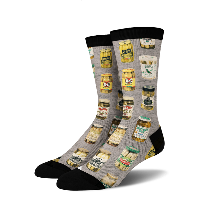 Flat lay product shot of the Pickle Jars socks.