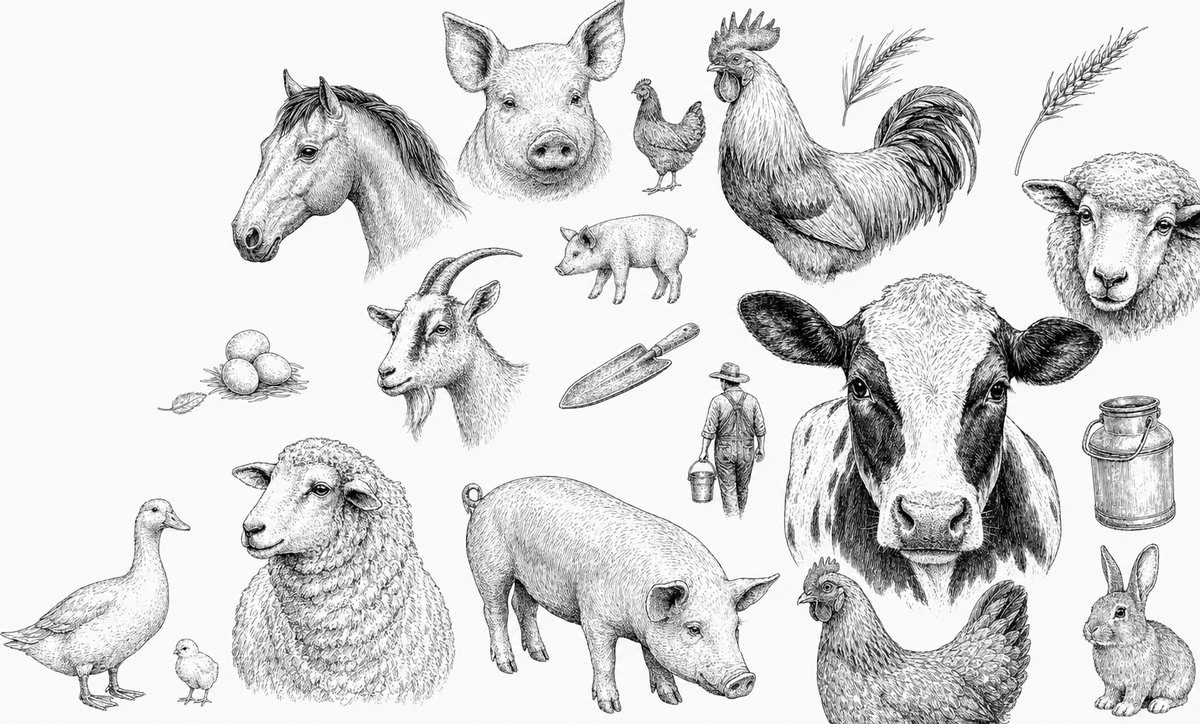 Farm Animal Socks