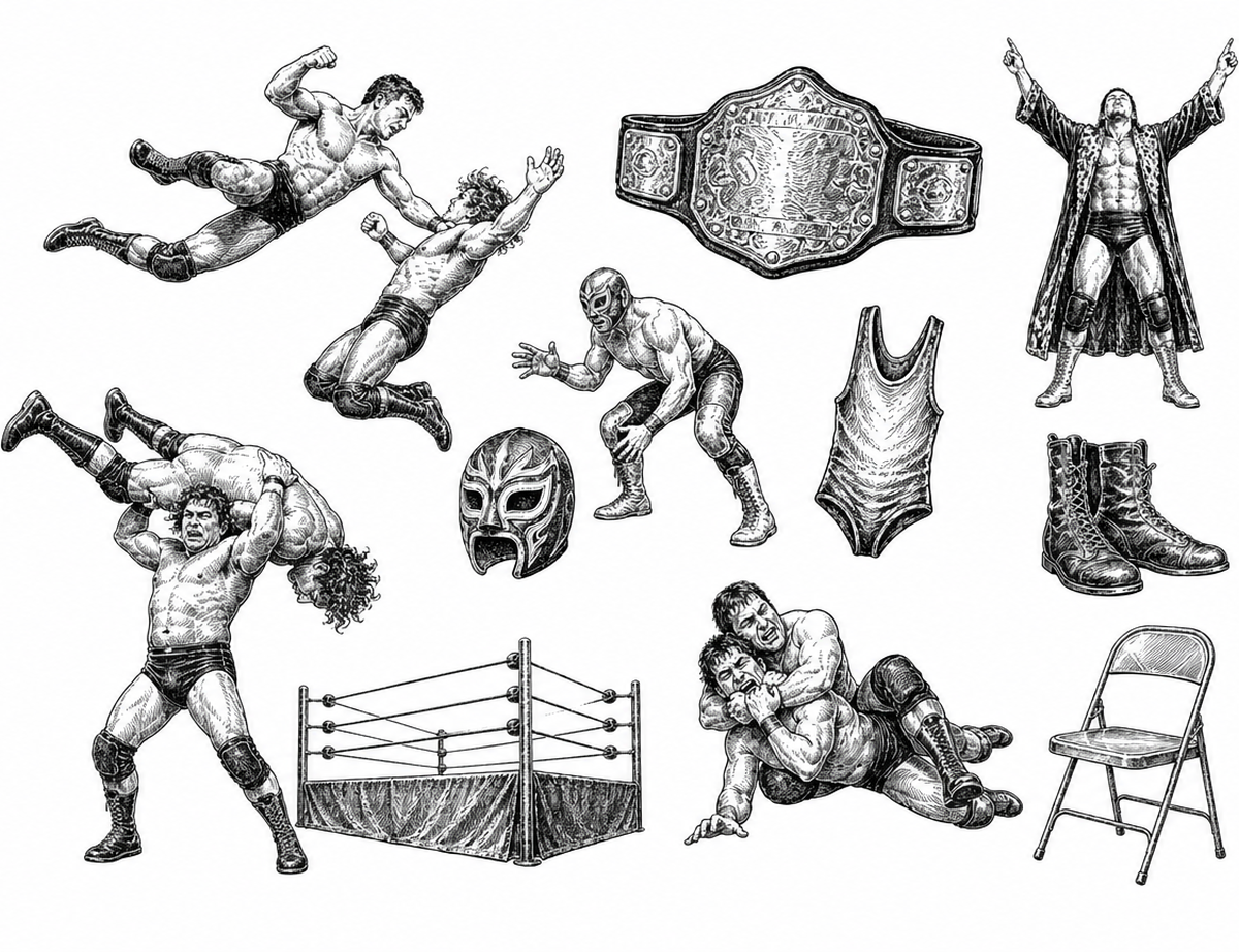 Pro Wrestling Socks