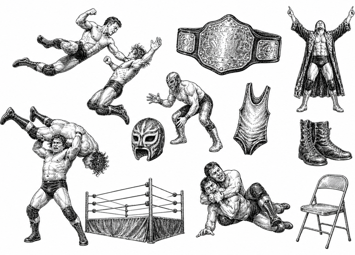 Pro Wrestling Socks