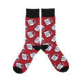 Flat lay of the 'World's Best Boss' socks showcasing the full design on a white background.