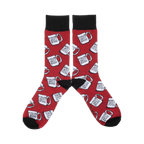 Flat lay of the 'World's Best Boss' socks showcasing the full design on a white background.