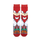 Flatlay product shot of Knuckles 360 Character Socks showing the full design on a white background.