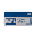 Image of the socks' packaging; a Dunder Mifflin Paper Company box.