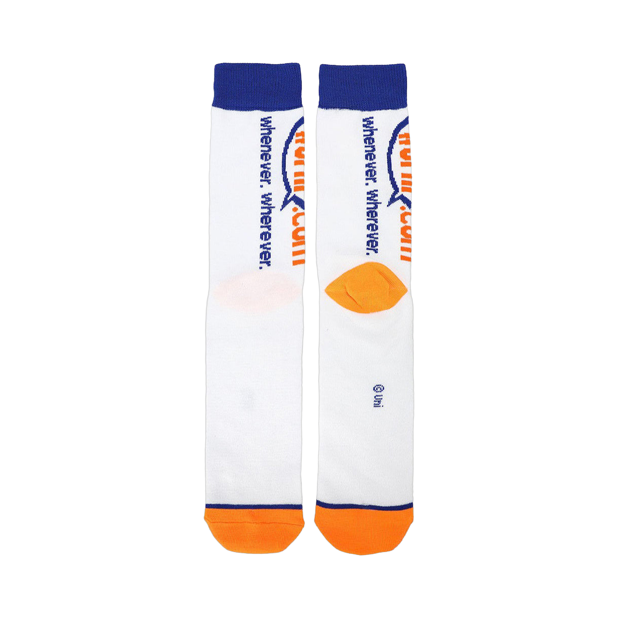 Flatlay image showing the back of the 'The Office' wuphf.com socks, showcasing the design details.
