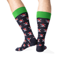 Rear view of the Pirate Skull socks, highlighting the design.
