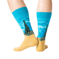 Back view of a person wearing the socks, showcasing the design.