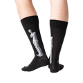 Back view of the Venus de Milo socks on a person's legs, showing the full design on the back of each sock.