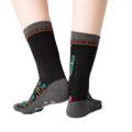 Back view of the socks showing the non-skid grips on the bottom.