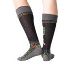 Back view of the Christmas Cactus Non-Skid Slipper socks, showcasing the design details.