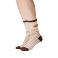 Lifestyle shot showing the socks on a person's legs.