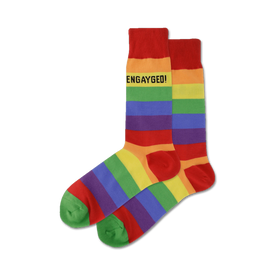 engayged pride themed mens multi novelty crew socks