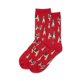 cow herd cow themed womens red novelty crew socks