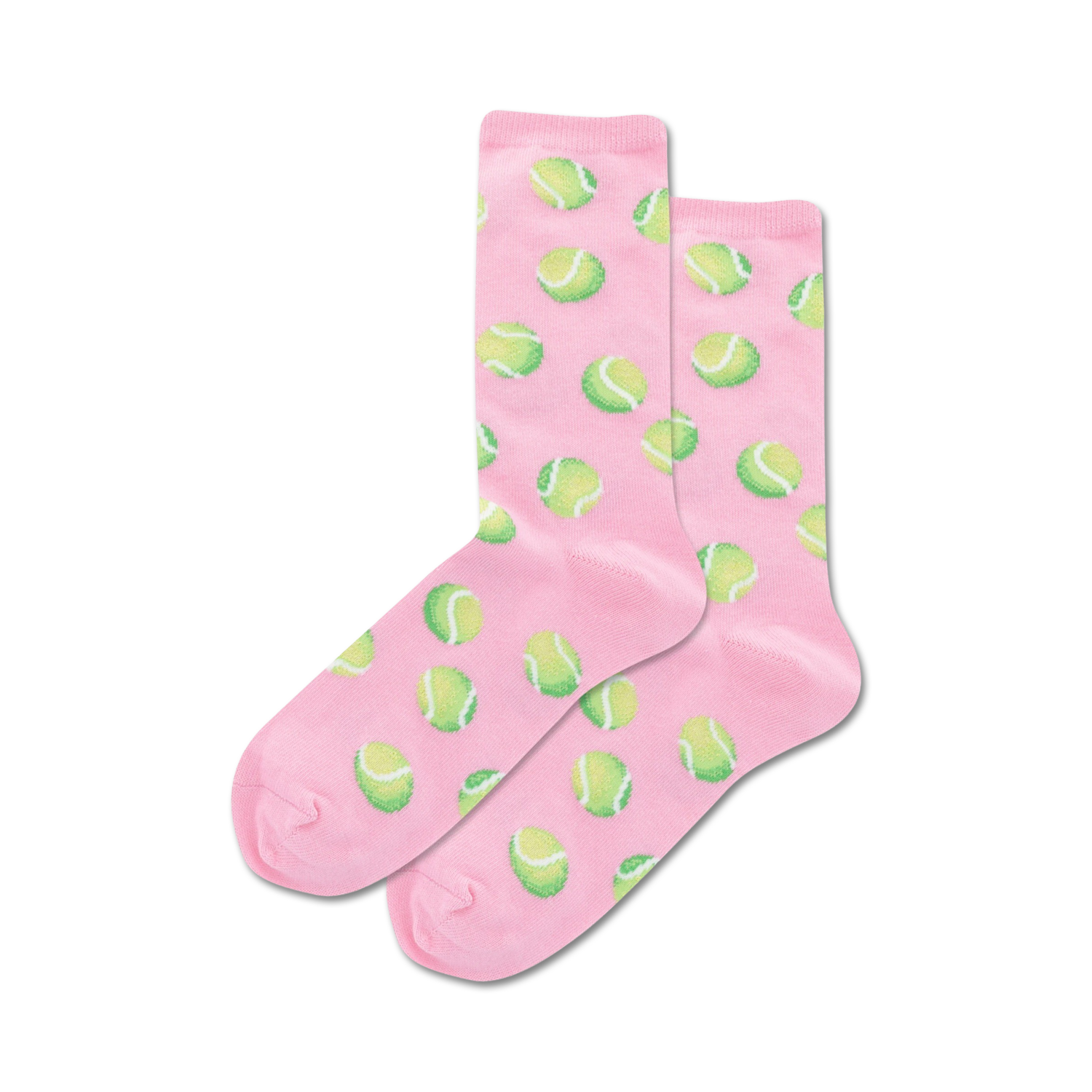 Lifestyle shot: Two pairs of Tennis Socks in pink and grey, casually displayed.