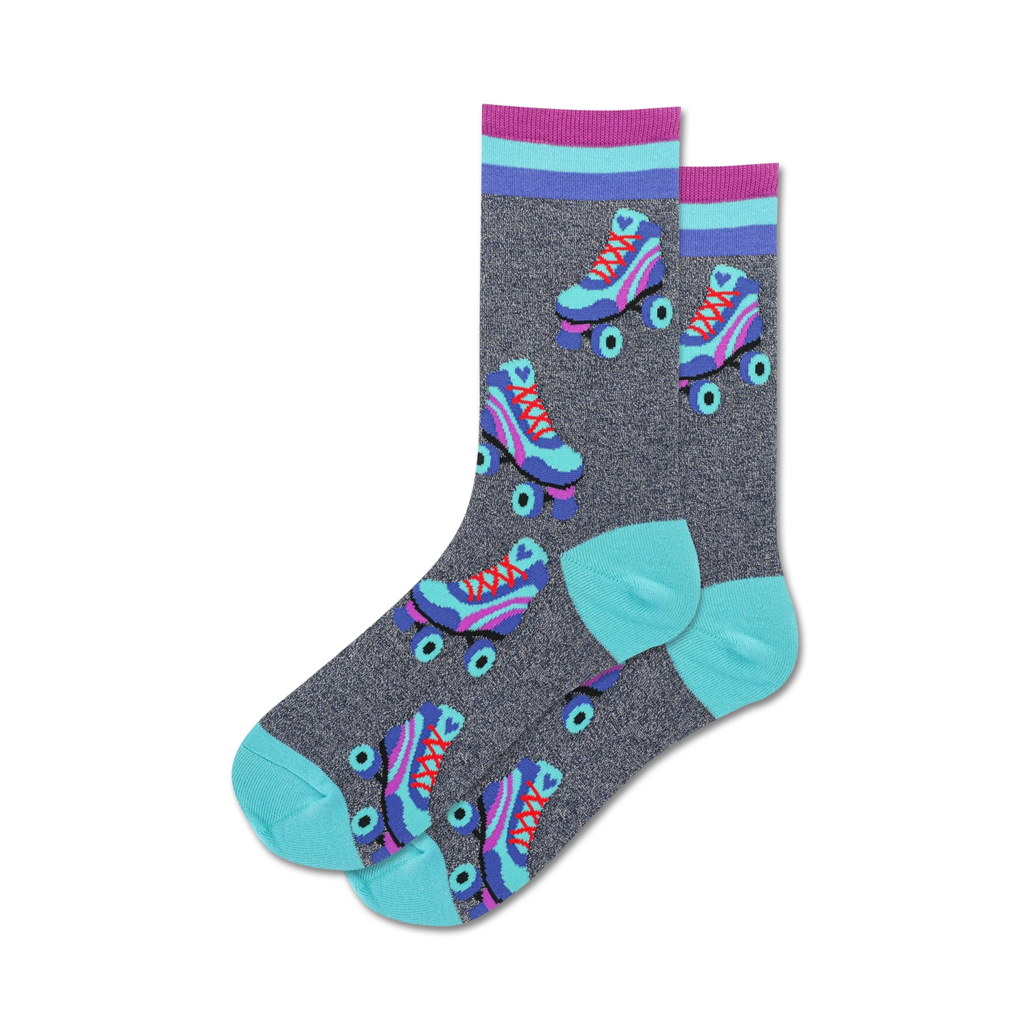 Lifestyle shot showing the socks on a person's feet, showcasing how they look when worn.