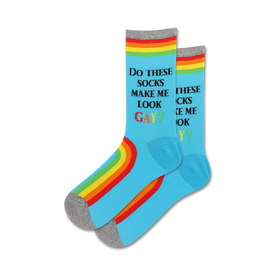 do these socks pride themed womens  blue novelty crew socks